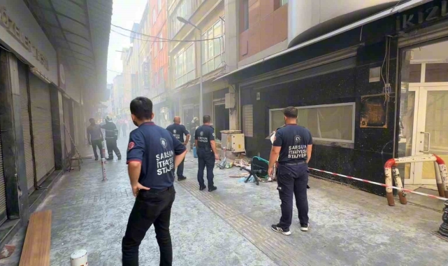 Samsun'da iş yeri yangını