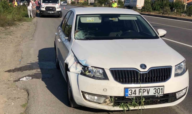 Samsun'da yoldan çıkan otomobil yayaya çarptı: 1 ölü