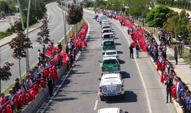 Şehit Polis Memuru Ahmet Şahan, Çankırı'da bayraklarla uğurlandı