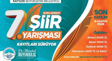 Şiir Yarışması'nın 7.'si için kayıtlar sürüyor