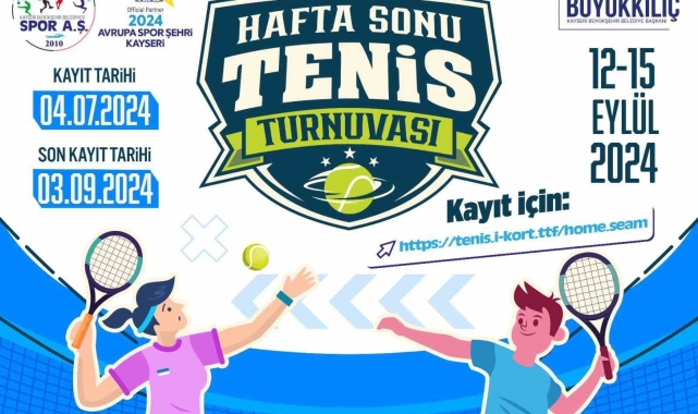 Spor A.Ş. ev sahipliğinde düzenlenecek TTF 12 Yaş Hafta Sonu Tenis Turnuvası'na kayıtlar sürüyor