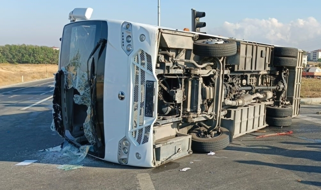 Tekirdağ'da işçi servisi kazası: 11 yaralı