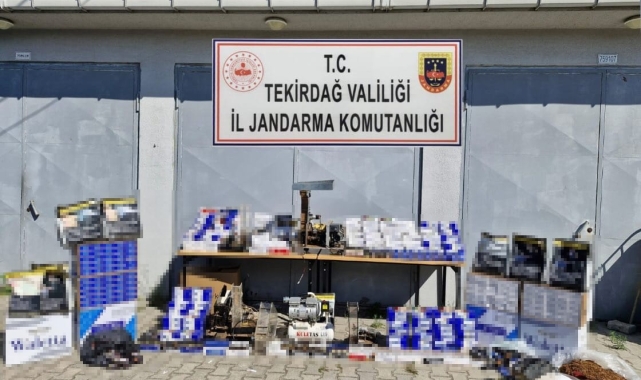 Tekirdağ'da kaçak tütün operasyonu: 1 milyon 100 bin TL değerinde malzeme ele geçirildi