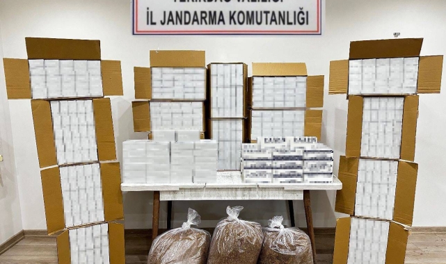 Tekirdağ'da kaçak tütün ve makaron operasyonu