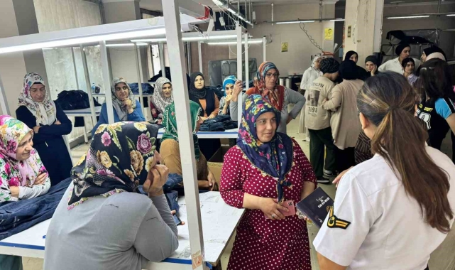 Tekirdağ'da kadın personele KADES eğitimi verildi