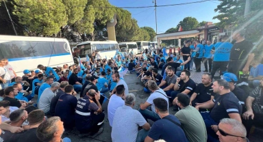 Torku'nun Soma Termik Santrali'ndeki işçilerinden oturma eylemi