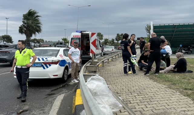 Trabzon'da motosiklet ile otomobilin çarpıştığı kazada 4 kişi yaralandı