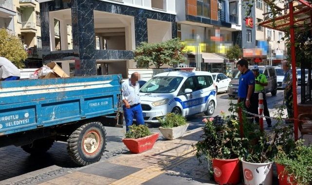 Turgutlu Zabıtasından kaldırım işgallerine sıkı denetim