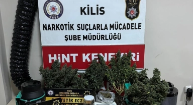 Uyuşturucu yetiştirmek için evine sera kurmuş