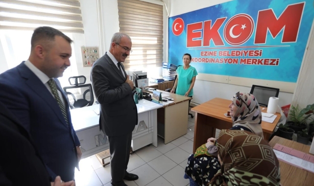 Vali Ömer Toraman'dan, Ezine Belediye Başkanı Güray Yüksel'e iade-i ziyaret