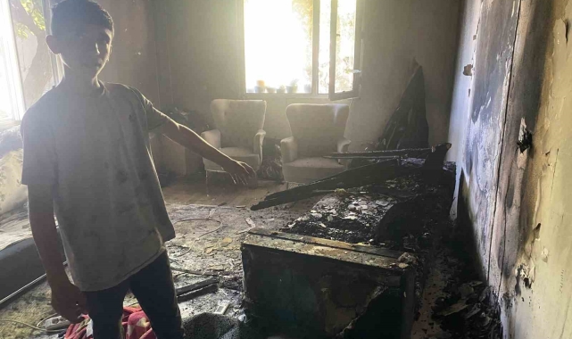 Yangına evde tek başına yakalandı, o anları anlatırken gözleri doldu, sesi kısıldı