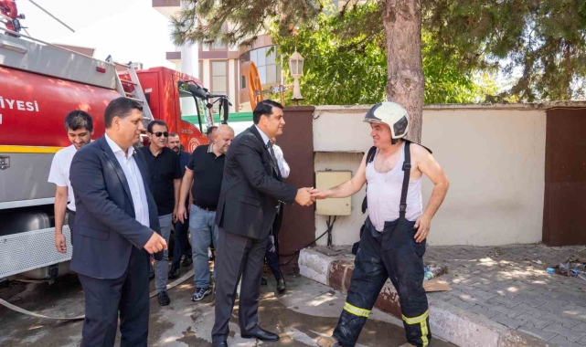 Yılmaz, halı fabrikasındaki yangın ile ilgili incelemelerde bulundu