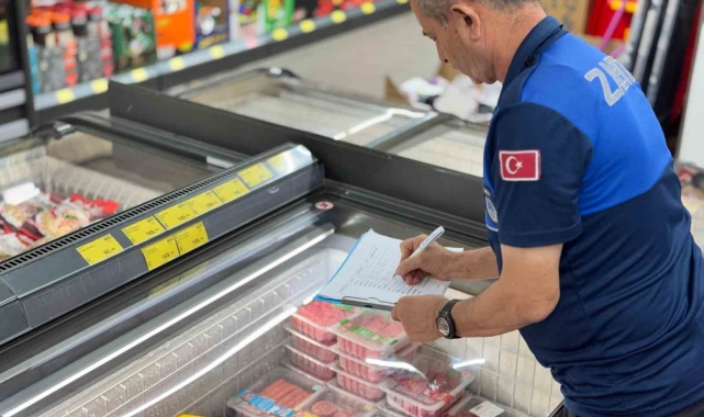 Zabıta ekiplerinden zincir marketlere denetim