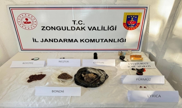 Zonguldak'ta düzenlenen uyuşturucu operasyonunda 3 şüpheli yakalandı
