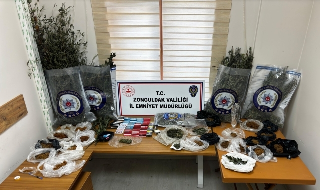 Zonguldak'ta uyuşturucu operasyonunda 2 zanlı tutuklandı