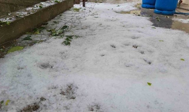 Adıyaman'da dolu yağışı