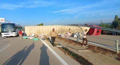 Amasya'da tanker ile tırın çarpıştığı kazada 1 kişi yaralandı