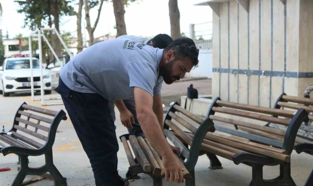 Atakum'da okul bahçelerine bakım