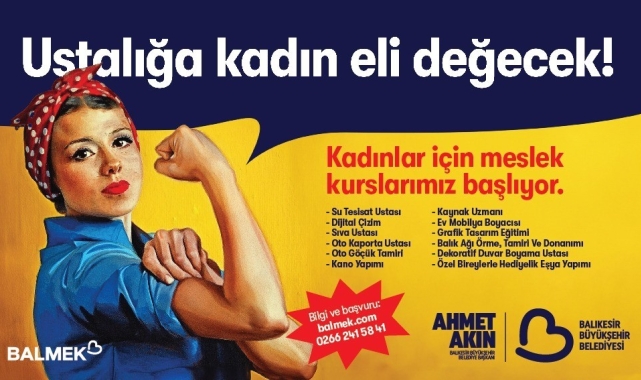 Balıkesir Büyükşehir'den kadınlara özel meslek kursları