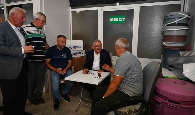 Başkan Büyükkılıç; Tacettinveli Mahallesi'ndeki esnaf ile buluştu