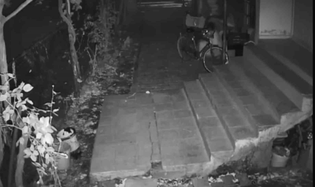 Batman'da bahçeye giren hırsız, 20 saniyede bisikleti sırtlayıp kaçtı