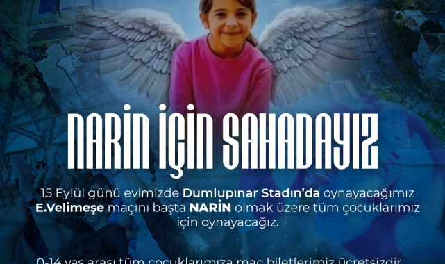 Belediye Kütahyaspor, Narin için sahaya çıkacak
