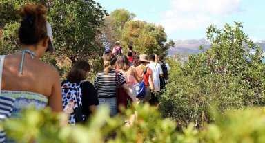 Bodrum'da öğrenciler kıyı temizliği yaptı