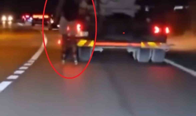 Bursa'da patenli gencin tehlikeli yolculuğu kamerada