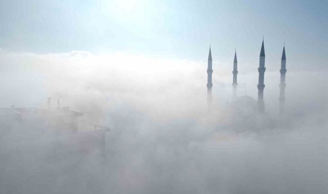 Çorum'da sis manzaraları