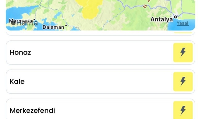 Denizli'ye kuvvetli yağış uyarısı