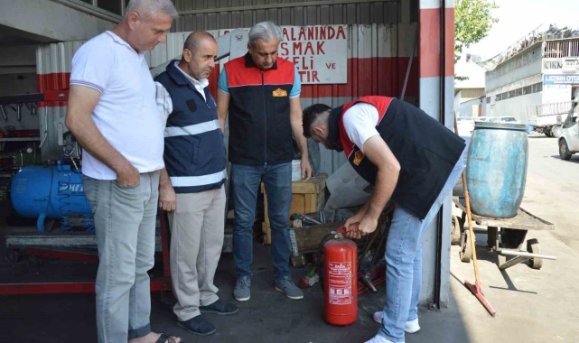 Diyarbakır'da sanayi sitelerinde yangınları önlemek için denetim yapılıyor