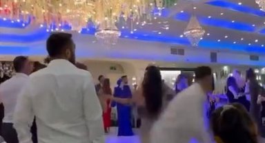 Düğün salonuna patlayıcı maddenin atıldığı anlar kamerada