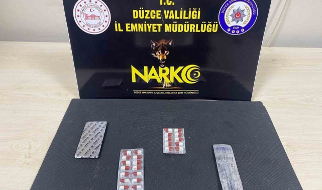 Düzce'de uyuşturucu hap ele geçirildi, 1 kişi tutuklandı