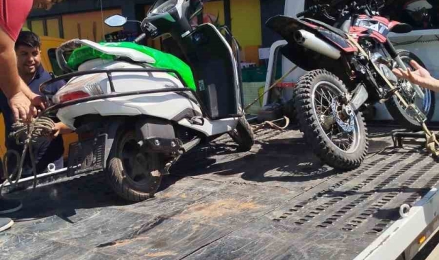 Ehliyetsiz, kasksız ve plakasız motosiklet sürücüsün 12 bin 690 TL para cezası uygulandı