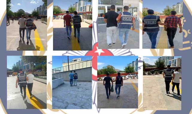 Elazığ'da kesinleşmiş hapis cezası bulunan 99 şüpheli tutuklandı