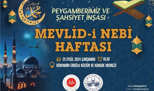 Elazığ'da Mevlid-i Nebi Haftası programı etkinlikleri