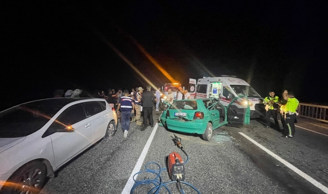 Elazığ'da otomobil demir korkuluklara çarptı: 1 ölü,5 yaralı