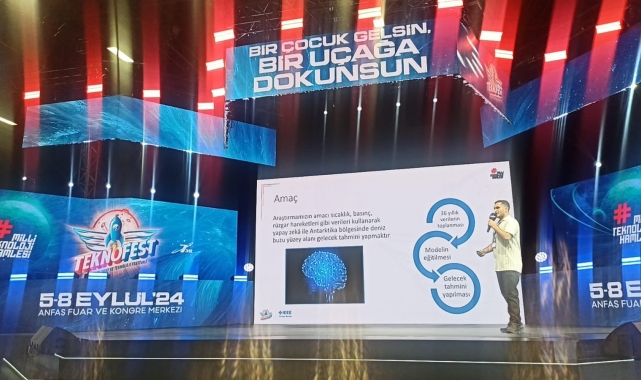 Enderunlu Harun, TEKNOFEST&#039;te &quot;İklim değişikliği&quot; sunumu yaptı