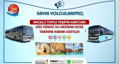 Engelli toplu taşıma kartlarının vizesi uzatıldı