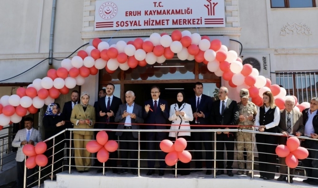 Eruh'ta Sosyal Hizmet Merkezi açıldı