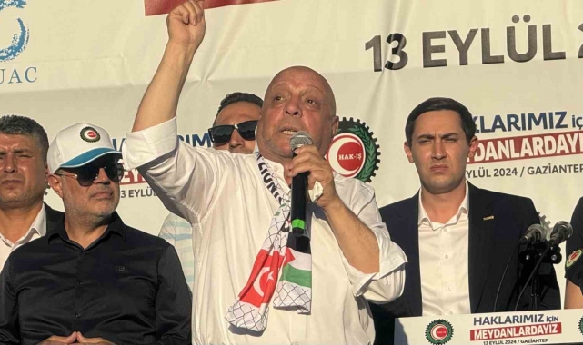 HAK-İŞ Gaziantep'te miting düzenledi