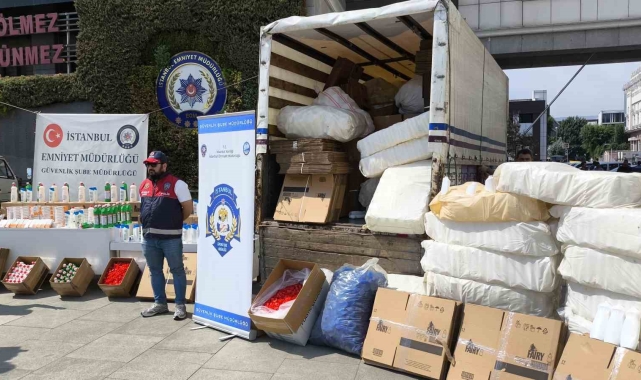 İstanbul'da 3 milyon liralık sahte kozmetik ve temizlik ürünü ele geçirildi