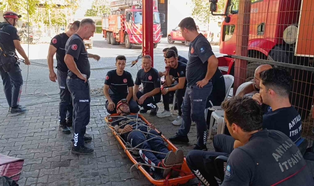 İtfaiye personeline 'Yüksekte Güvenli Çalışma' eğitimi verildi