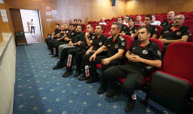 Kahramanmaraş'ta itfaiye erlerine iş sağlığı ve güvenliği eğitimi