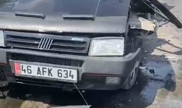 Kahramanmaraş'ta trafik kazası güvenlik kamerasında
