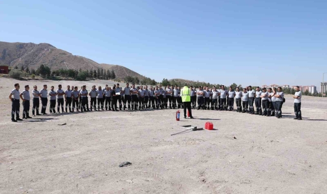 KAYMEK&#039;in özel güvenlik personeline yangın eğitimi