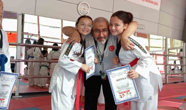 Kayseri'de Taekwondo kuşak terfi töreni yapıldı