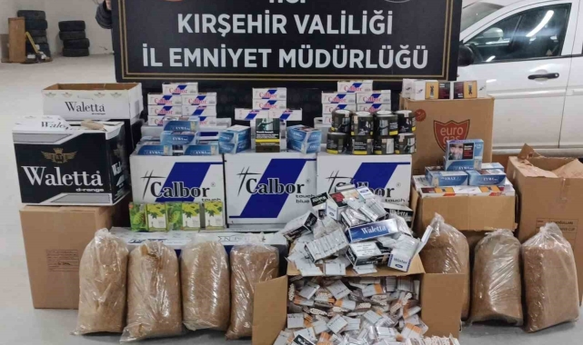Kırşehir'de 1 ton 600 gram kaçak tütün ele geçirildi