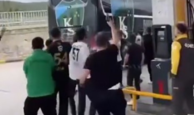 Kocaelispor&#039;a Bolu&#039;da saldırı, tabanca ile otobüsün arkasından koştu