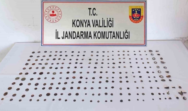 Konya'da tarihi eser kaçakçılığına jandarmadan operasyon